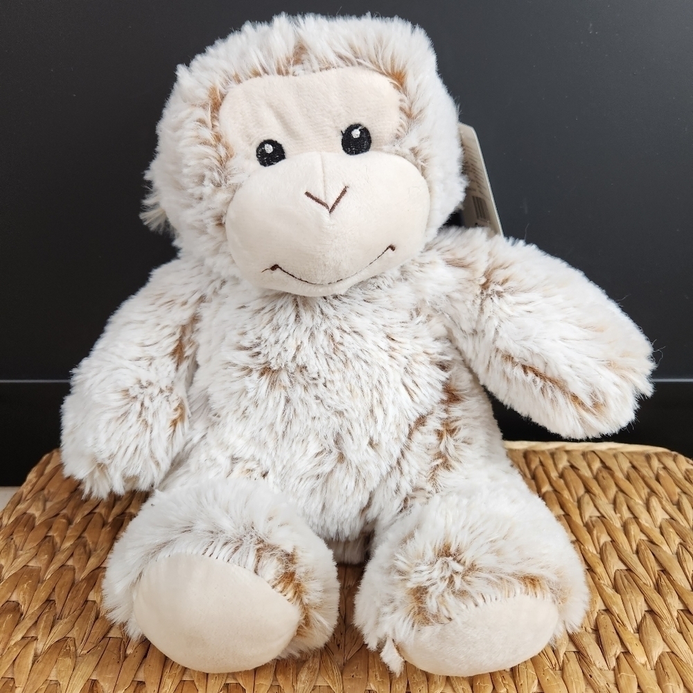 Goffa International Beige/Brown/White Monkey Plush Stuffed Animal 11” Sitting